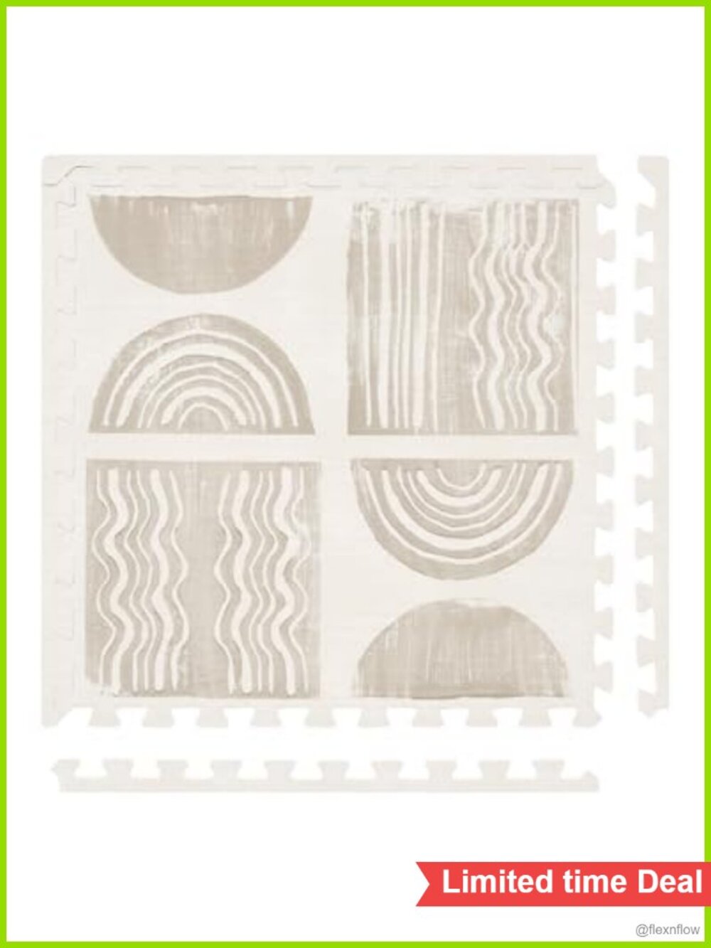 Interlocking EVA Foam Play Mat Tiles, 6-Piece Set for Floor